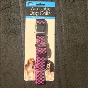 Adjustable Pink and Black Dog Collar